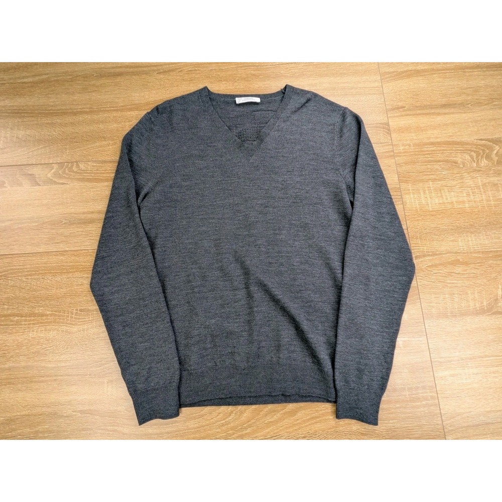Gianni Versace Wool Huge Back Logo Hit Sweater Mens Size Large Rare